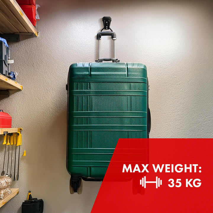 Maclean zidna konzola/vješalica za gume, vrtne alate, ljestve, crijeva, bicikle, čelik, max. opterećenje 35 kg, MC-440, 4 komada