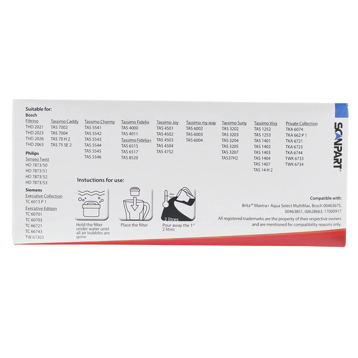 Scanpart vodeni filter kompatibilan s Brita Maxtra Plus, Dafi Unimax, 8 komada