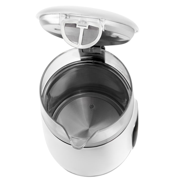 1,7 l staklena električna kuhalo za vodu s kontrolom temperature, LED, 40–100 °C, Adler AD 1305 WS bijelo