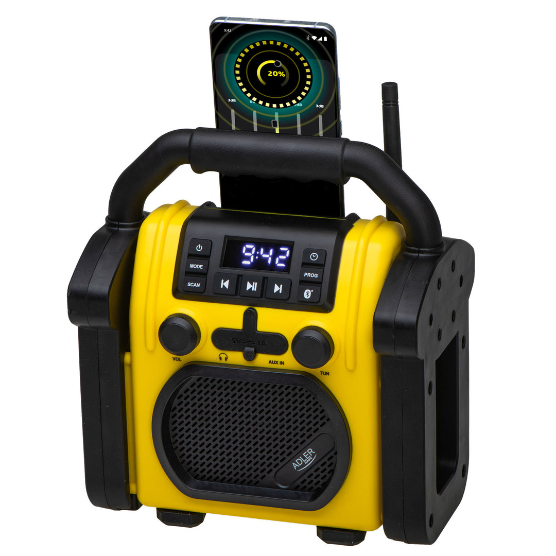 Adler konstrukcijski radio, Bluetooth 5.1, IPX 54, 10 W snage, AD 1911