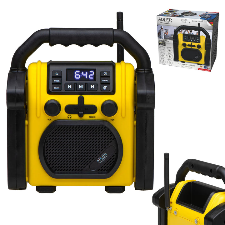 Adler konstrukcijski radio, Bluetooth 5.1, IPX 54, 10 W snage, AD 1911