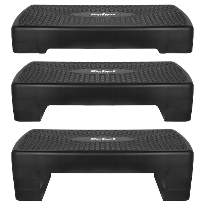 Rebel Active aerobik i fitness stepenica, 3 koraka, 68 cm, crna, RBA-3227-BK