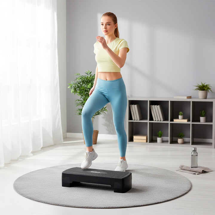 Rebel Active aerobik i fitness stepenica, 3 koraka, 68 cm, crna, RBA-3227-BK