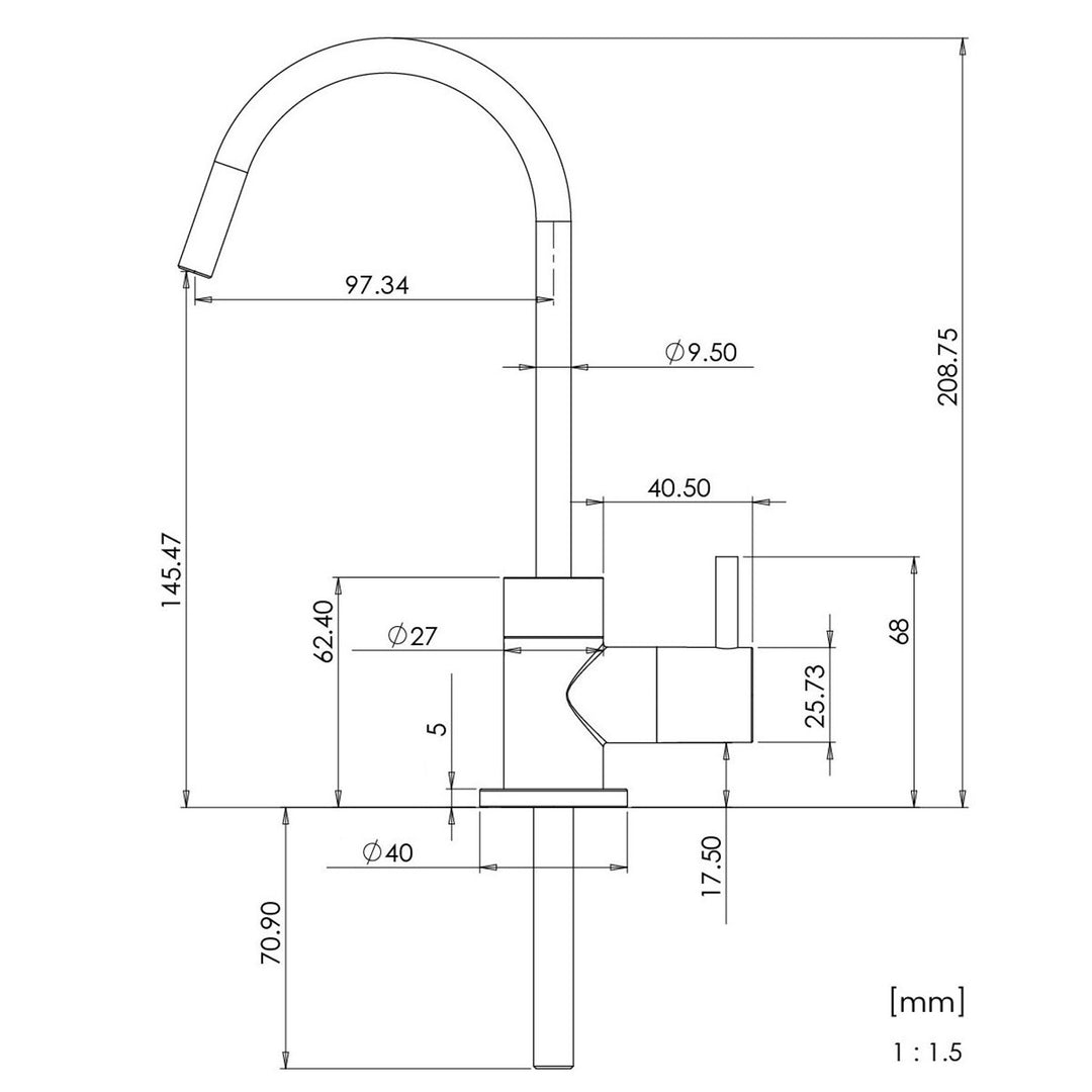 Dafi Flow Comfort Perfect sustav filtracije, uključujući slavinu za filtriranu vodu, protok filtra do 4,3 l/min, kromirana završna obrada, F.FR.FIL.POD.Z.REG.BAT.1.DR
