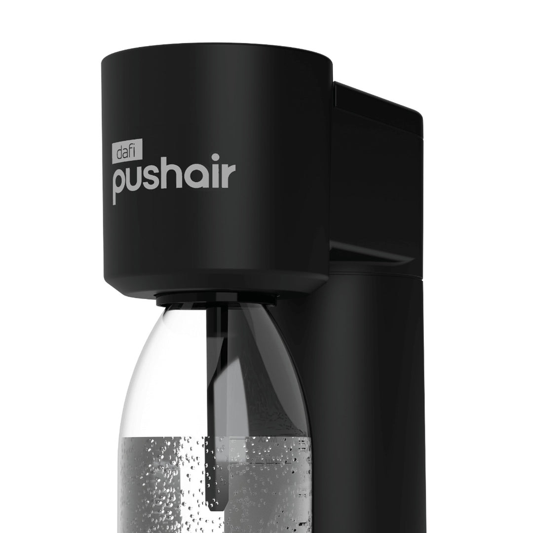 Dafi Push Air karbonizator, crni, uključuje 2 boce od 0,7 l i CO2 spremnik
