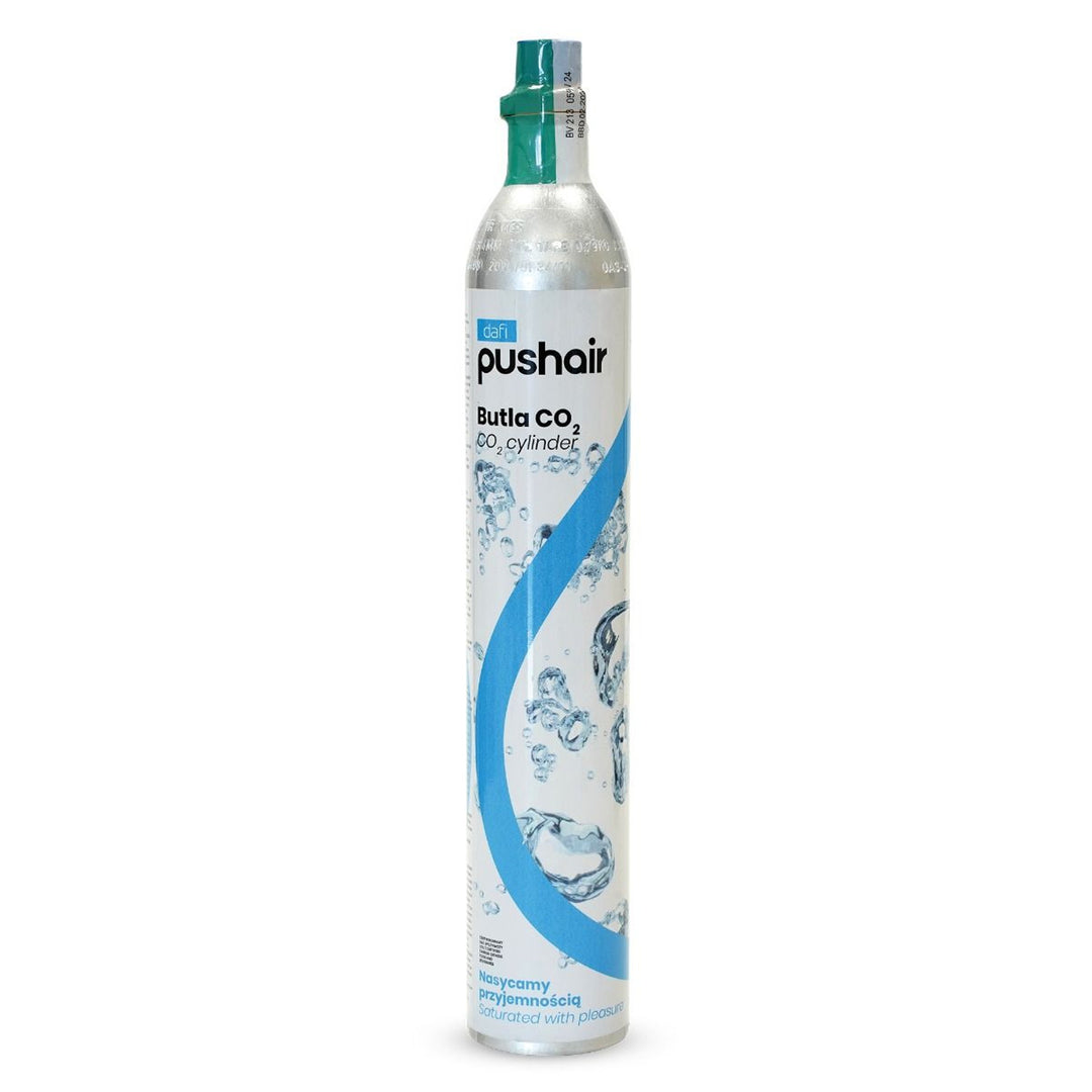 Dafi Push Air karbonizator, crni, uključuje 2 boce od 0,7 l i CO2 spremnik