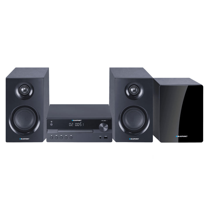 Blaupunkt mikrosustav, 240 W snage, HDMI/CD/USB/FM/BT/PLL, parametrijski ekvilajzer, LED zaslon, funkcija sata i alarma, crna, MS55SUB