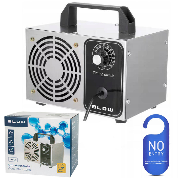 Generator ozona Blow, kapacitet 60.000 mg/h, snaga 120 W, niska potrošnja energije, dugi kabel, podesivo vrijeme rada, 4 ozonizacijske ploče, 67-300