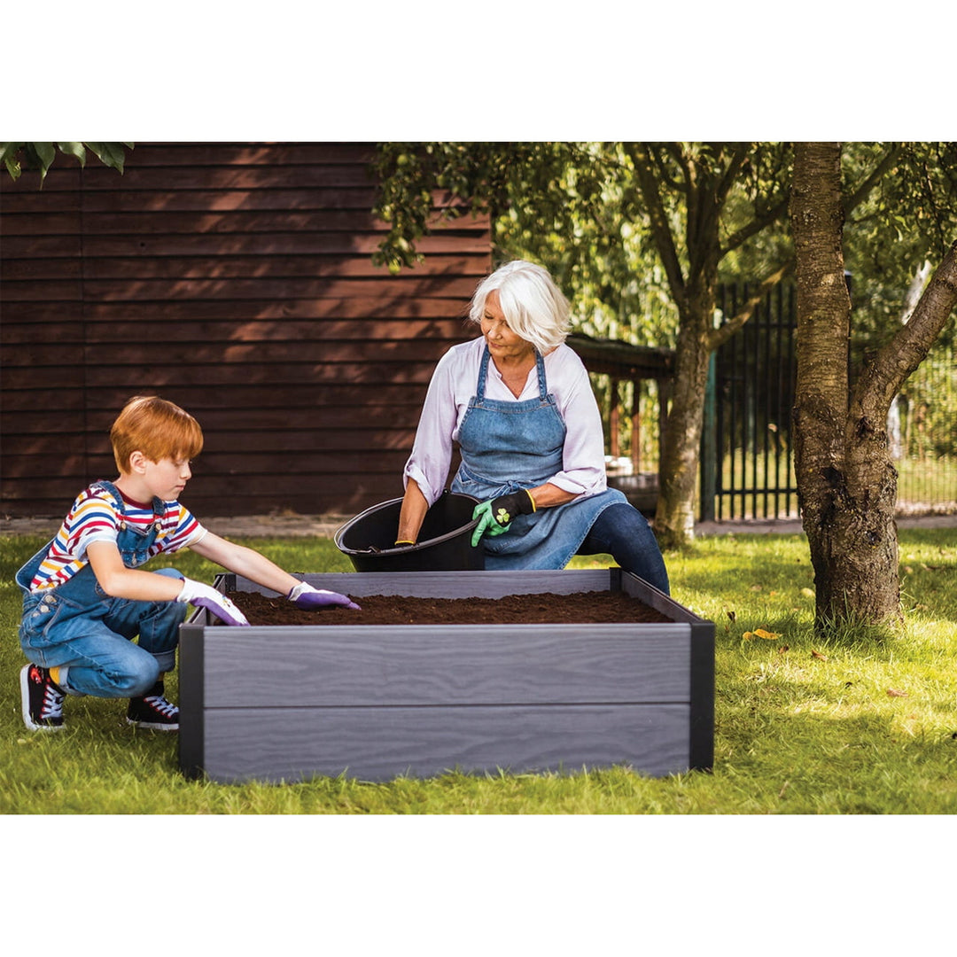 Keter Maple obruba za vrt, plastika, siva, dimenzije 106x106x32 cm, otporna na vremenske uvjete, 249298