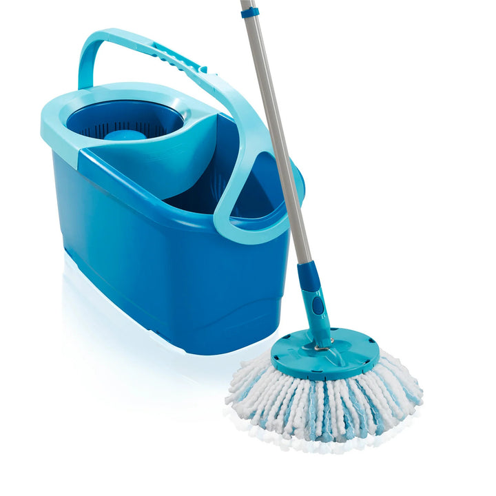 Leifheit Clean Twist Set, vretenasti mop i kanta, podesiva duljina ručke, zapremina kante 6 l, Micro Duo podloga, 52101