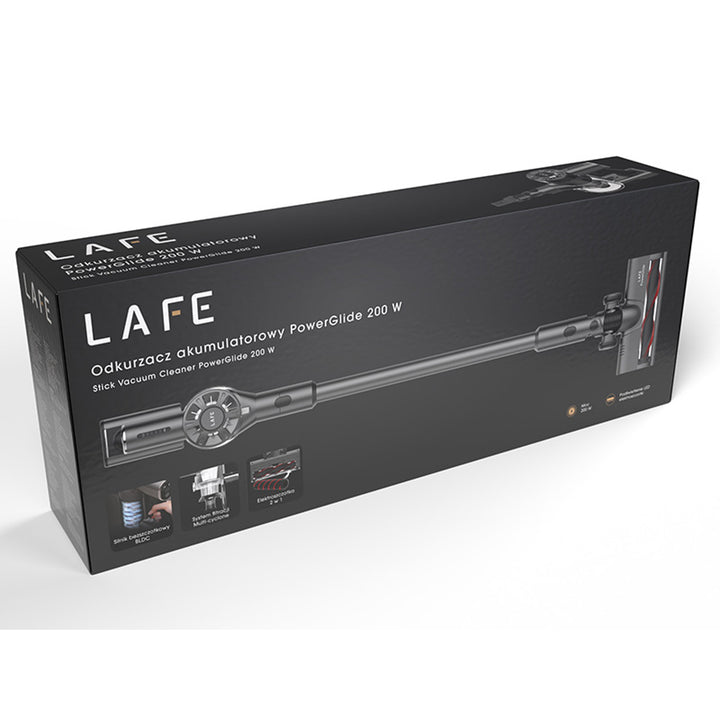 LAFE bežični usisavač, BLDC motor bez četkica, 2200 mAh baterija, PowerGlide 200 W