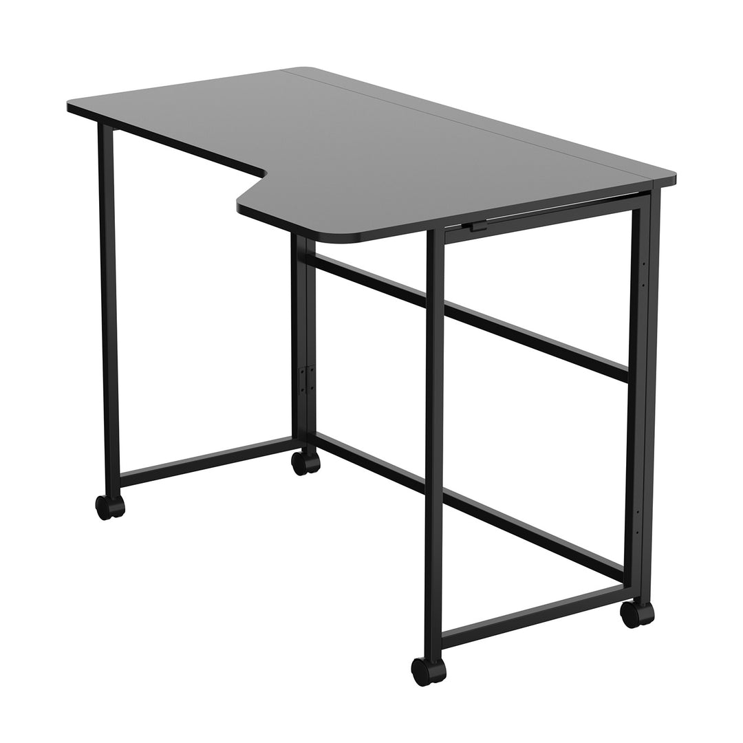 Sklopivi stol MacLean, crni, mobilni, 100x65 cm, max. 50 kg, L-oblik, MC-1250 L/B
