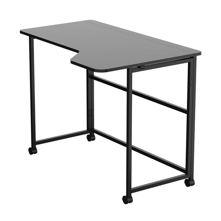 Sklopivi stol MacLean, crni, mobilni, 100x65 cm, max. 50 kg, L-oblik, MC-1250 L/B