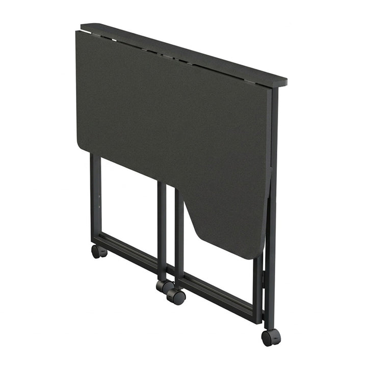 Sklopivi stol MacLean, crni, mobilni, 100x65 cm, max. 50 kg, L-oblik, MC-1250 L/B