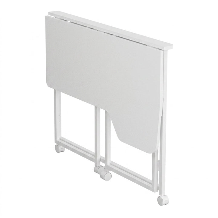 Sklopivi stol Maclean, bijeli, mobilni, 100x65 cm, max. 50 kg, L-oblik, MC-1250 L/W
