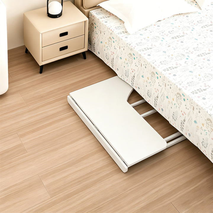 Sklopivi stol Maclean, bijeli, mobilni, 100x65 cm, max. 50 kg, L-oblik, MC-1250 L/W