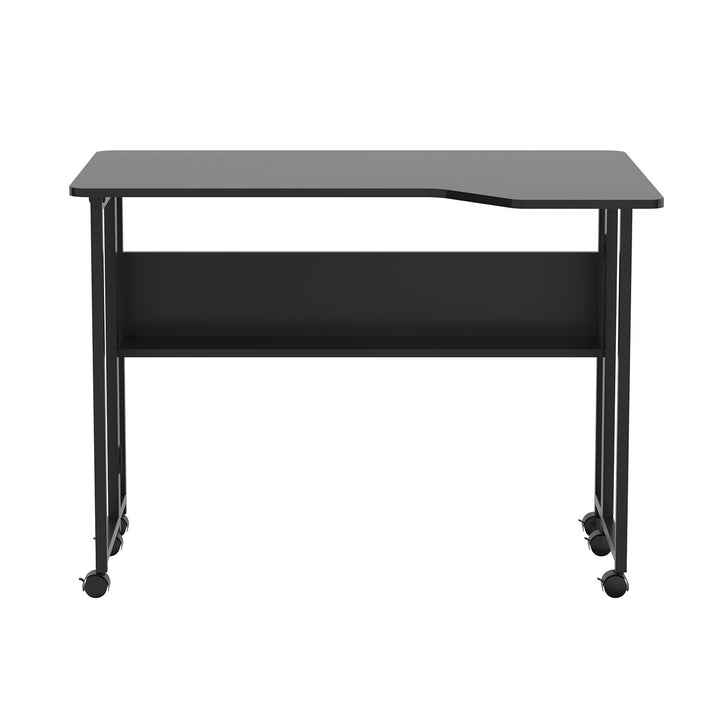 Sklopivi stol Maclean, crni, mobilni, 100x73 cm, max. 50 kg, L-oblik, MC-126 L/B