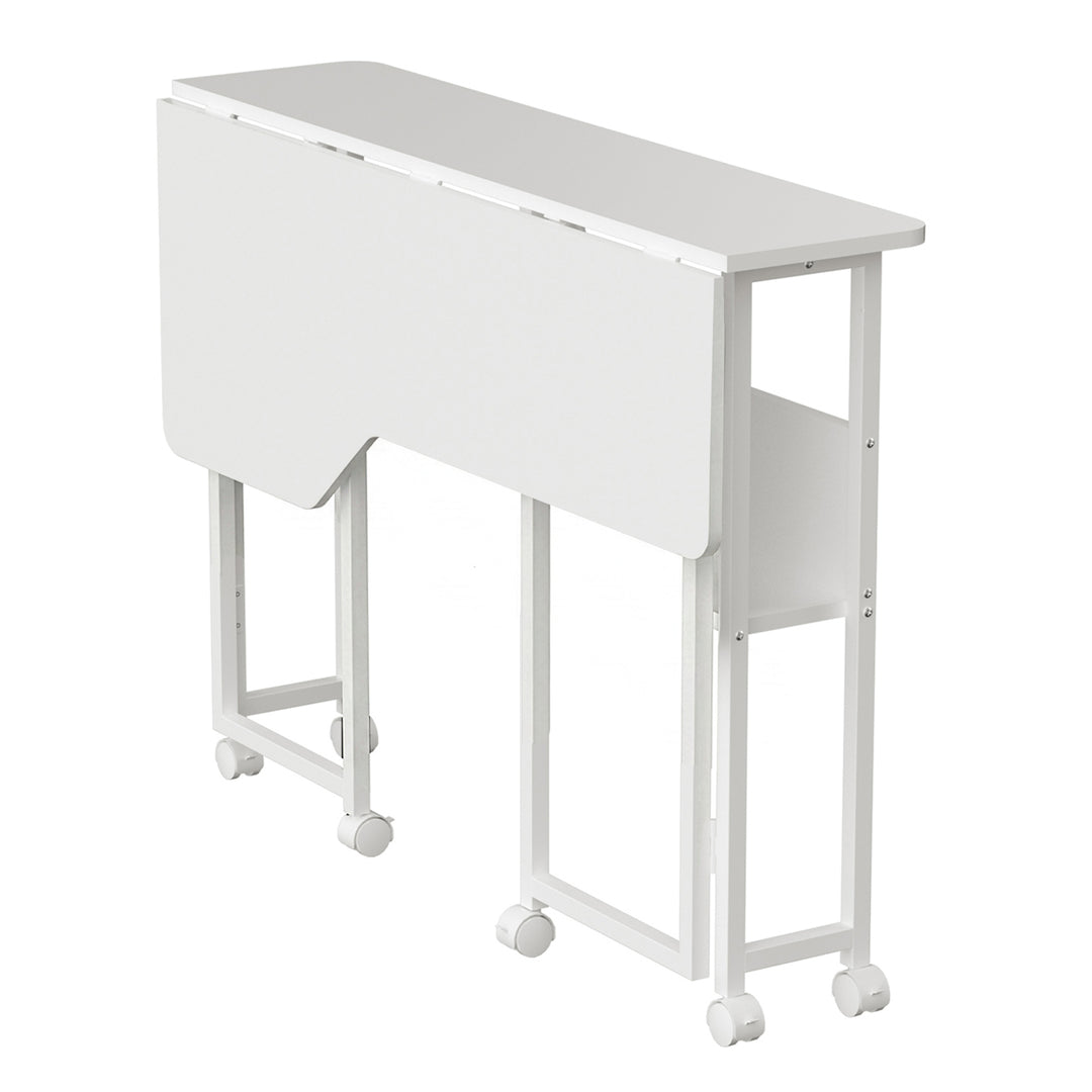 Sklopivi stol MacLean, bijeli, mobilni, 100x73 cm, max. 50 kg, L-oblik, MC-126 L/W
