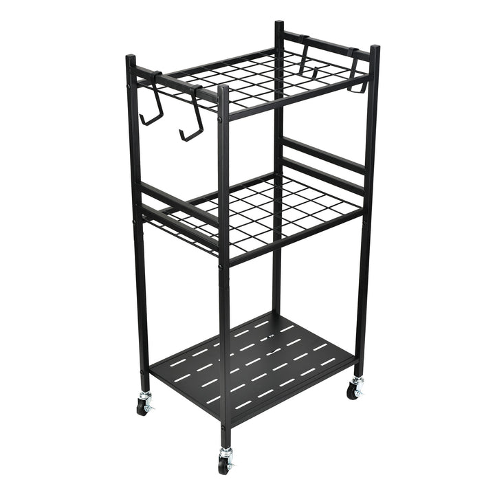Maclean mobilni stalak za vrtne alate / kolica, crna, dimenzije 43x30x79 cm, max. 20 kg, MC-138
