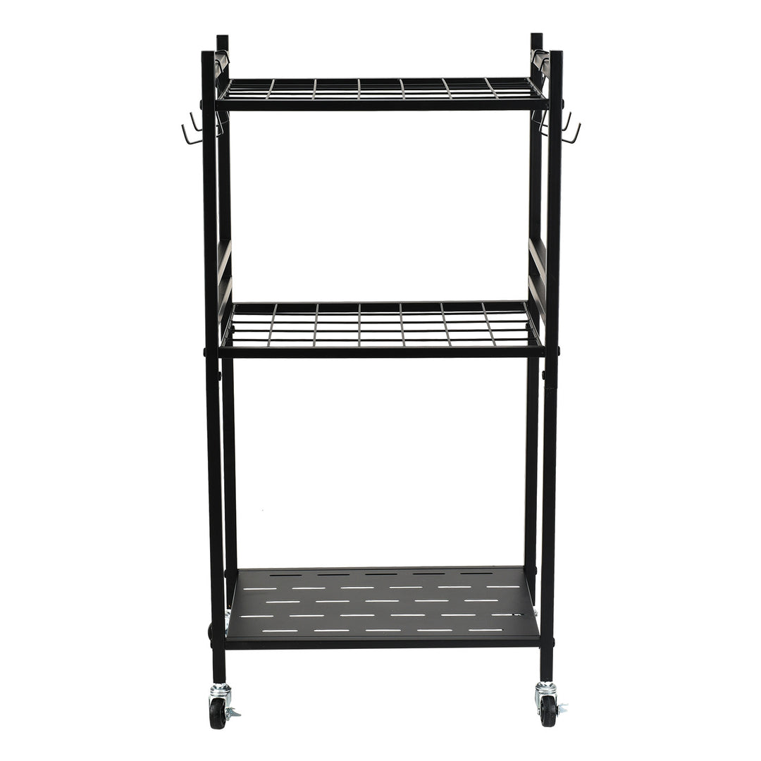 Maclean mobilni stalak za vrtne alate / kolica, crna, dimenzije 43x30x79 cm, max. 20 kg, MC-138