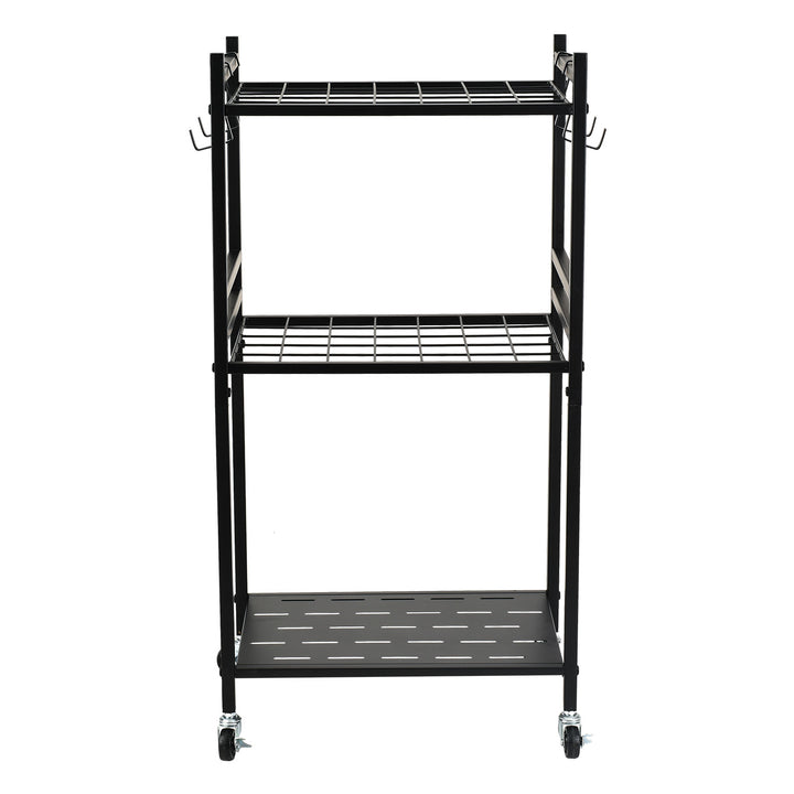 Maclean mobilni stalak za vrtne alate / kolica, crna, dimenzije 43x30x79 cm, max. 20 kg, MC-138