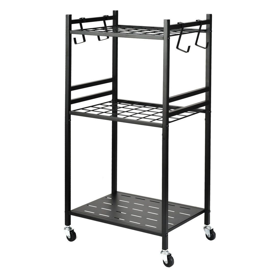 Maclean mobilni stalak za vrtne alate / kolica, crna, dimenzije 43x30x79 cm, max. 20 kg, MC-138