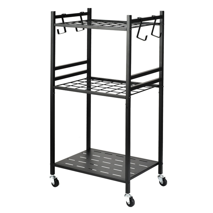 Maclean mobilni stalak za vrtne alate / kolica, crna, dimenzije 43x30x79 cm, max. 20 kg, MC-138