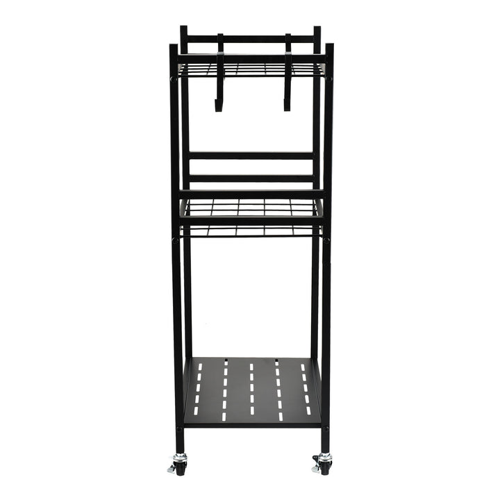 Maclean mobilni stalak za vrtne alate / kolica, crna, dimenzije 43x30x79 cm, max. 20 kg, MC-138