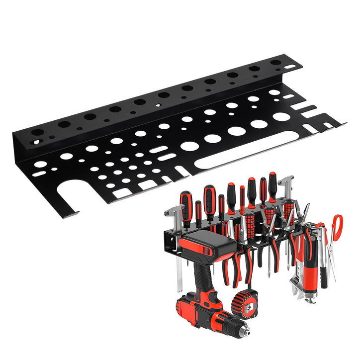 Maclean zidni organizator / polica za alate, crna, dimenzije 40 x 14,5 x 4,6 cm, max. 30 kg, MC-141