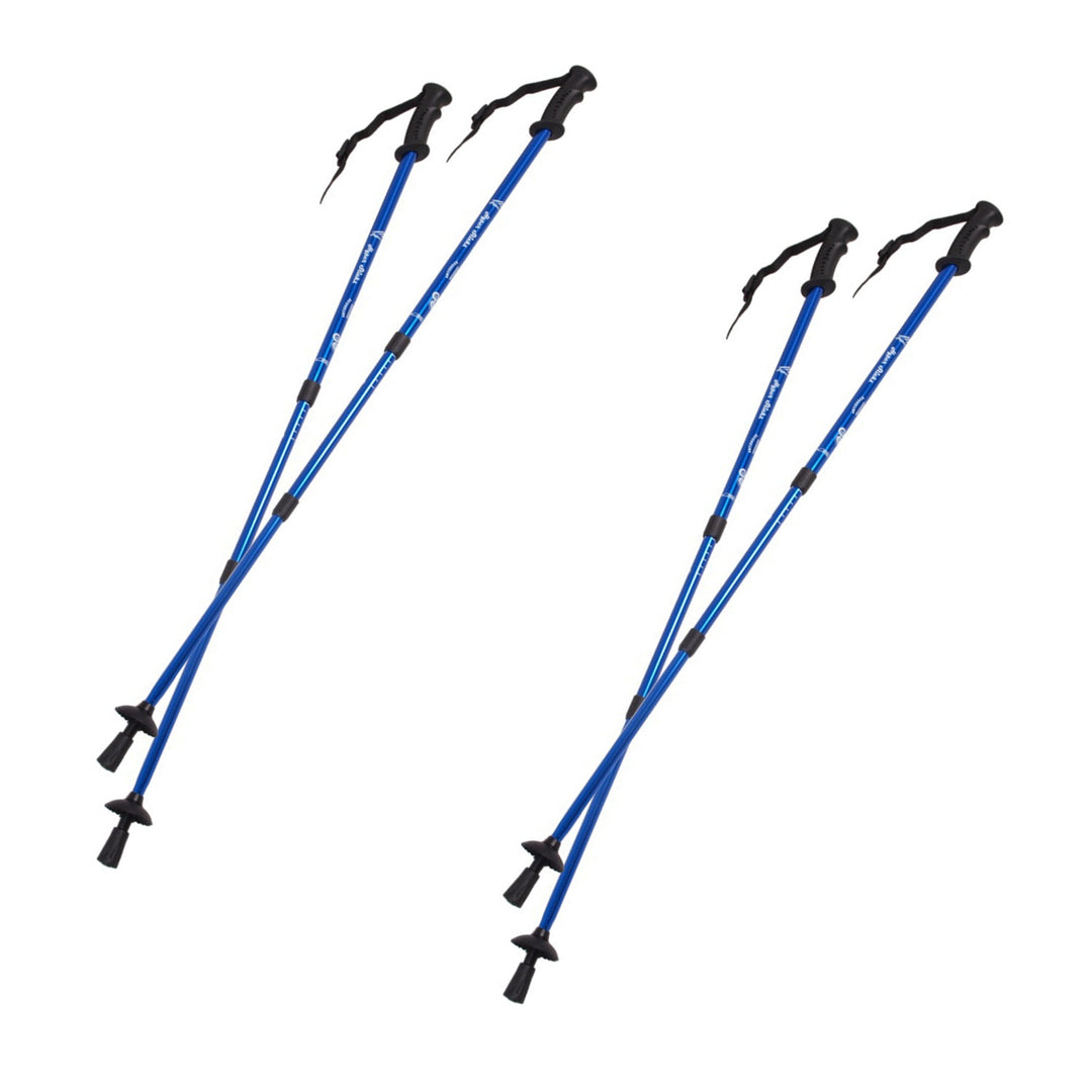 Aluminijske štapove za nordijsko hodanje, 65–135 cm, teleskopske, plave, 2 para