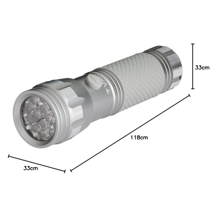 15638 aluminijska UV LED ručna svjetiljka, UV valna duljina 395–400 nm, Multi LED tehnologija + Varta baterije uključene