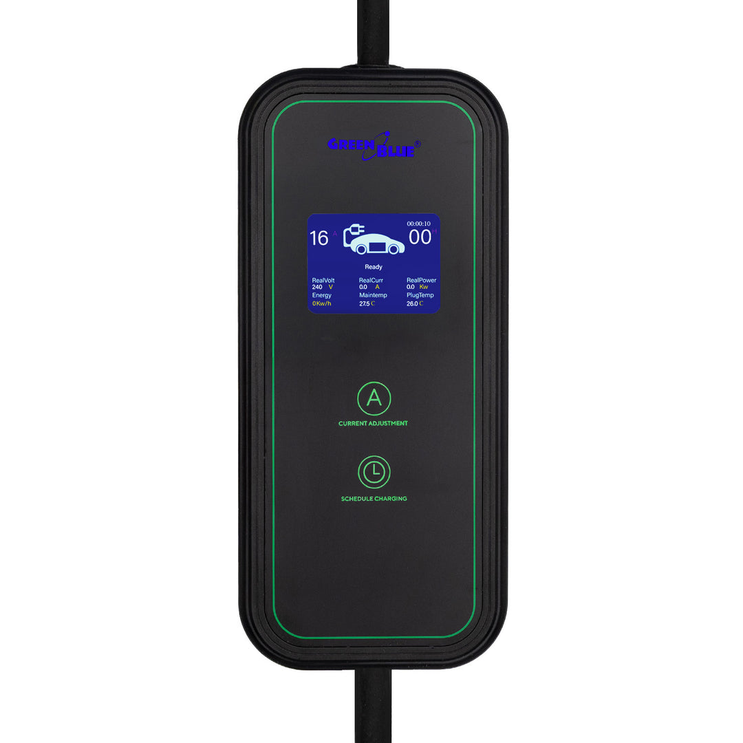 GreenBlue EV/PHEV punjač, prijenosni, Tip 2, duljina kabela 6,8 m, IP65, 11 kW, 220–380 V AC 50/60 Hz, 16 A, 3-fazni, GB1100
