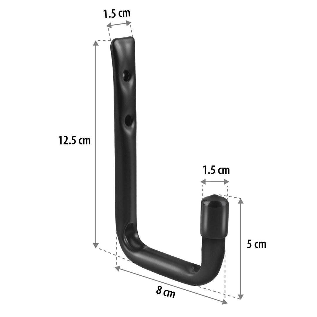Set od 6 Maclean zidnih nosača za gume, kotače, ljestve i bicikle, čelik, maksimalno opterećenje 22 kg po nosaču, MC-489