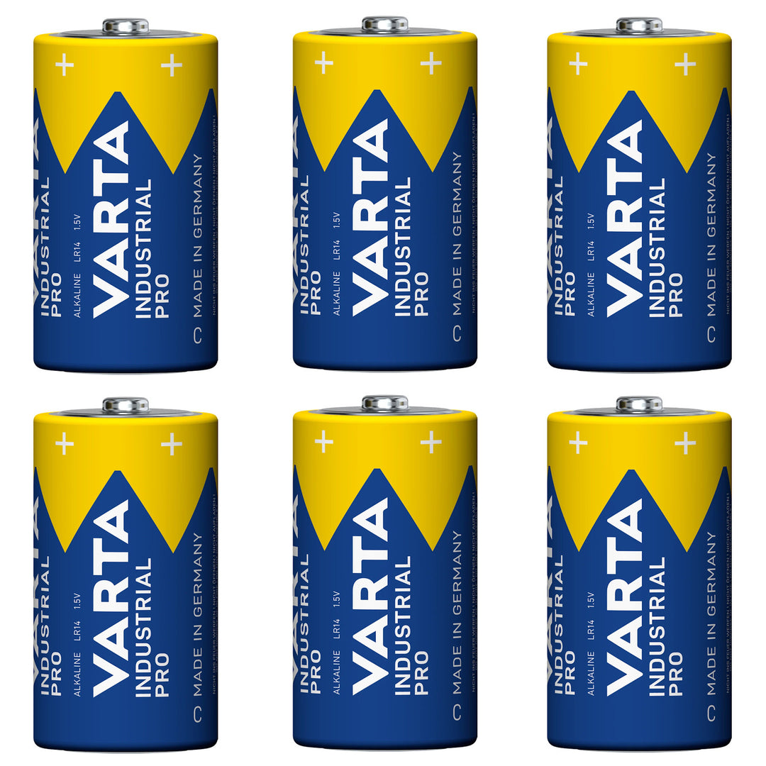 6x Varta Industrial Pro R-14 LR14 alkalne baterije 1,5 V