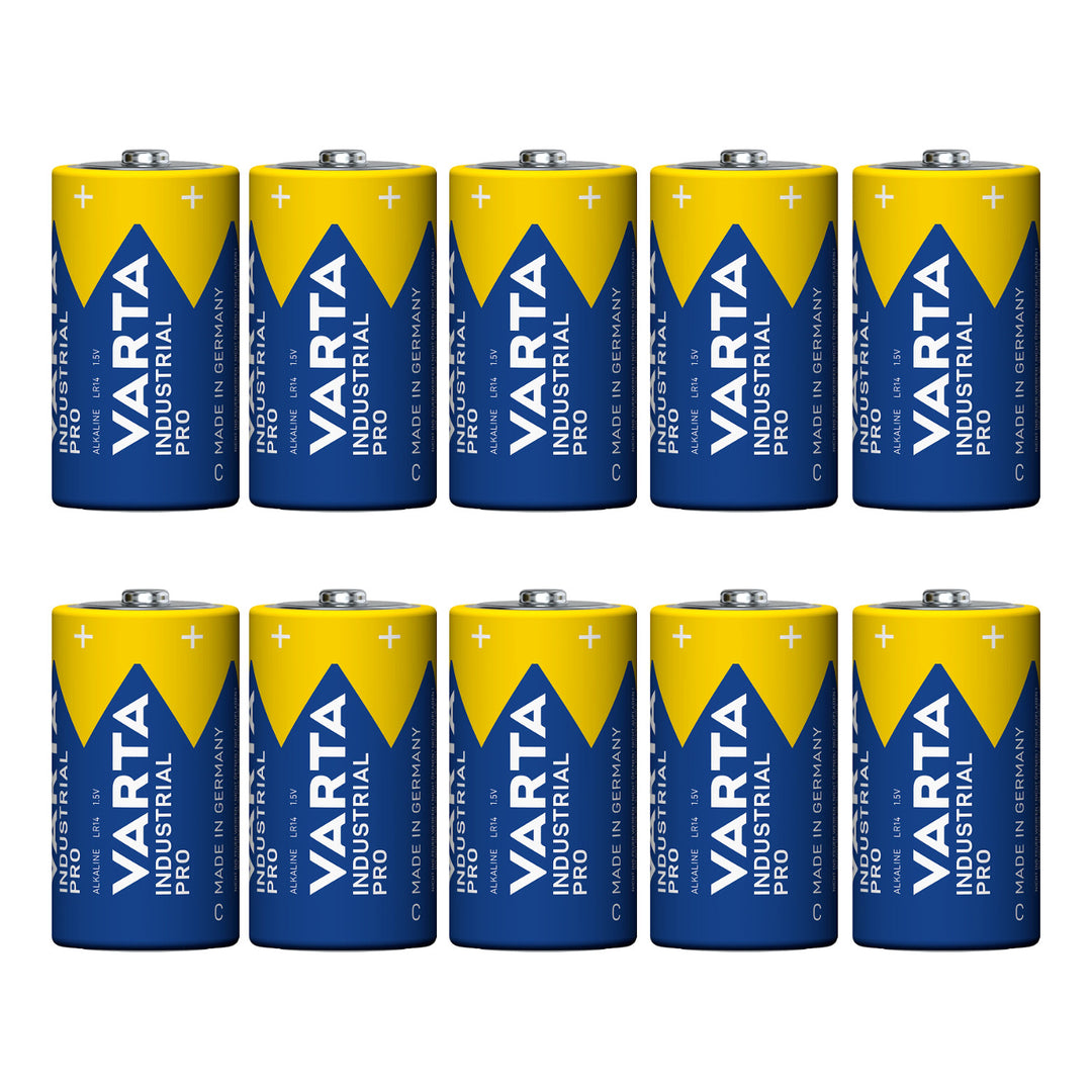 10x Varta Industrial Pro R-14 LR14 alkalnih baterija 1,5 V