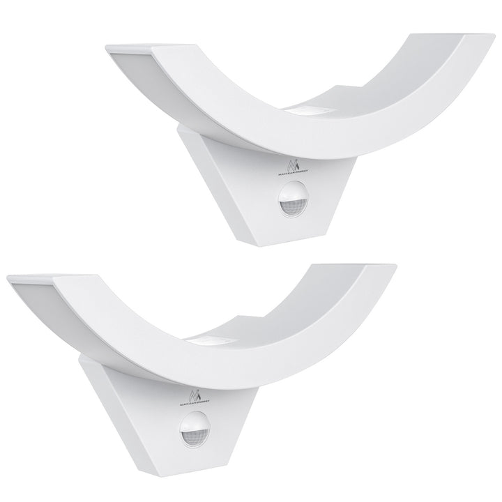 Maclean LED lampa s senzorom pokreta, PIR senzorom, bijela, 10 W, IP54, 800 lm, MCE290 W, 2 komada