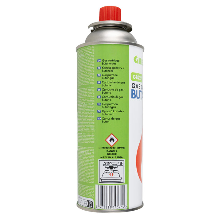 12x GreenBlue plinski uložak 227 g. Certifikat: Pi 0875, u skladu s EN417, butan, radni raspon -10 °C do +40 °C, GB227