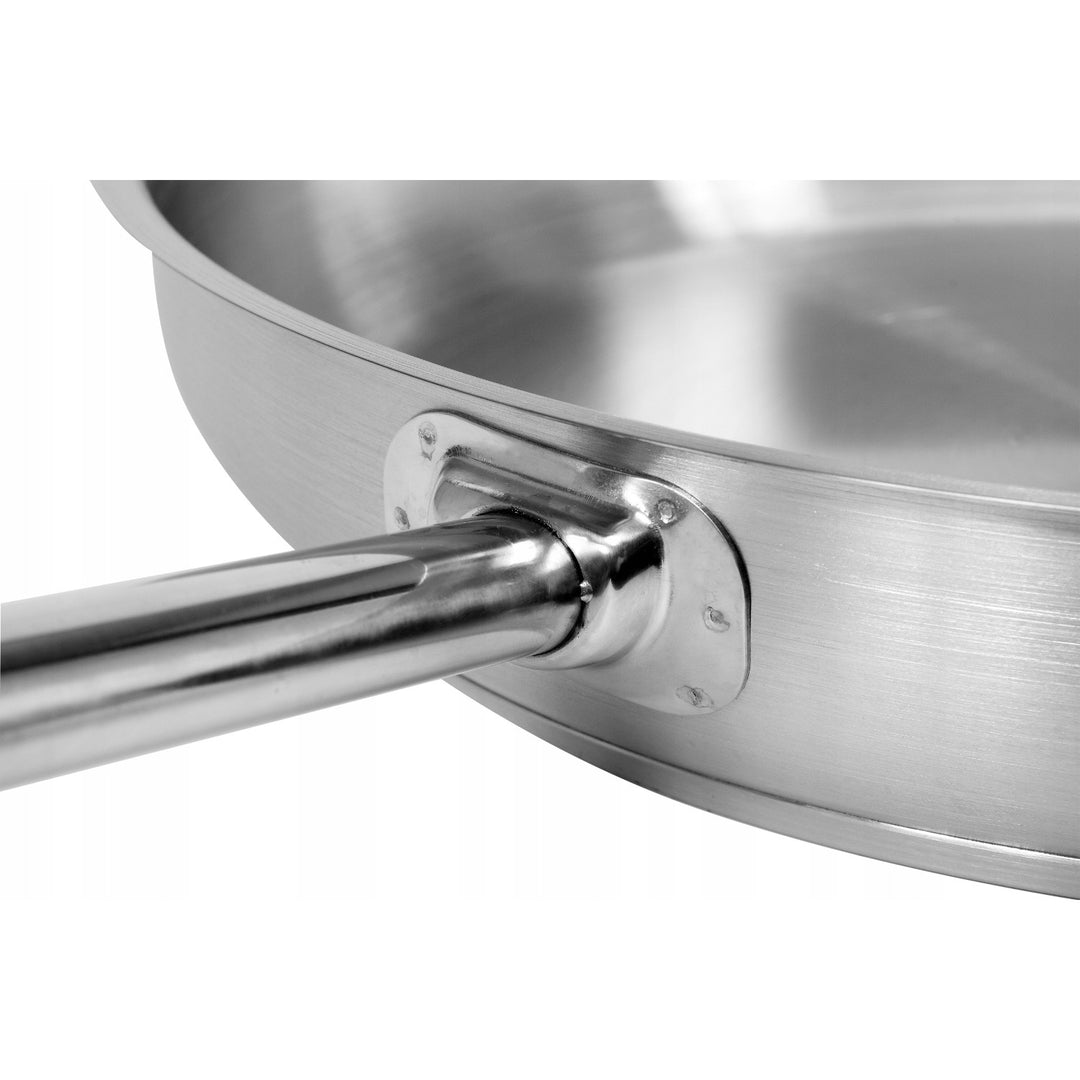 Yato Gastro profesionalna tava za catering, pogodna za sve vrste ploča za kuhanje, izrađena od nehrđajućeg čelika, promjer 20 cm, zapremina 1,3 l, sigurna za pranje u perilici posuđa, YG-00100