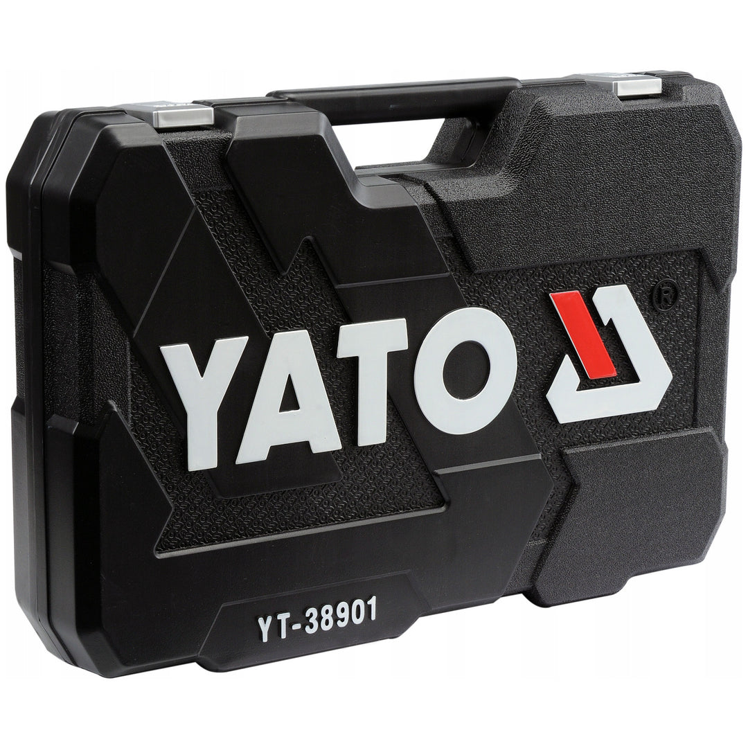 Yato profesionalni set alata, 122 dijela (nastavci, nasadni ključevi, odvijači, čekić), odvijači s magnetskim i kaljenim vrhovima, YT-38901