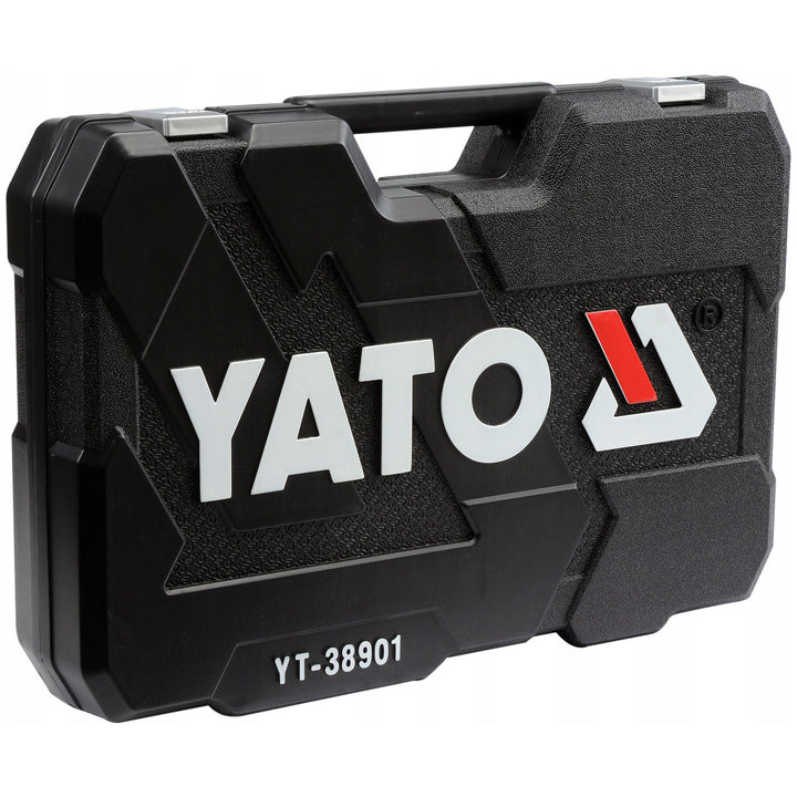 Yato profesionalni set alata, 122 dijela (nastavci, nasadni ključevi, odvijači, čekić), odvijači s magnetskim i kaljenim vrhovima, YT-38901
