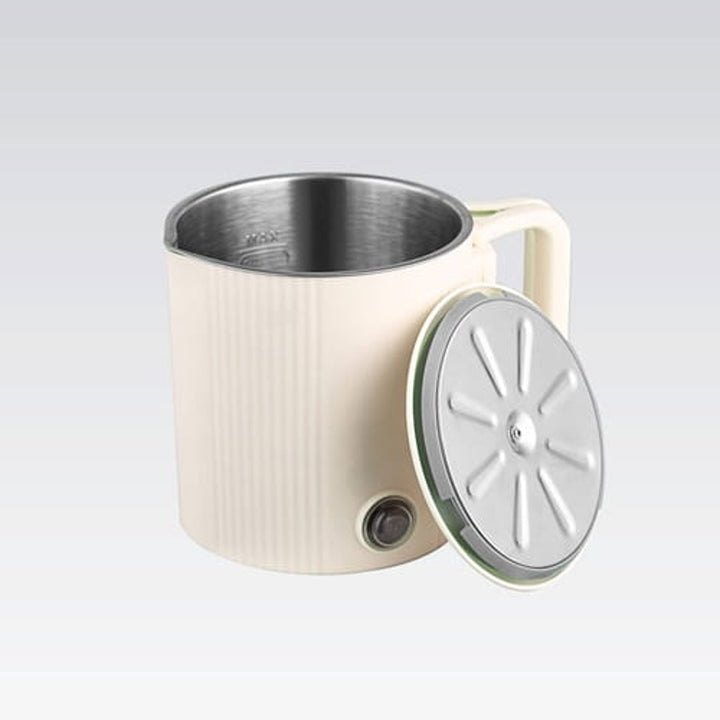 Maestro 2-u-1 električni čajnik / putni lonac, kapacitet 0,8 l, 600 W, sklopiva ručka, prekidač za odabir napona 110 V/230 V, bež, MR-009-BEIGE