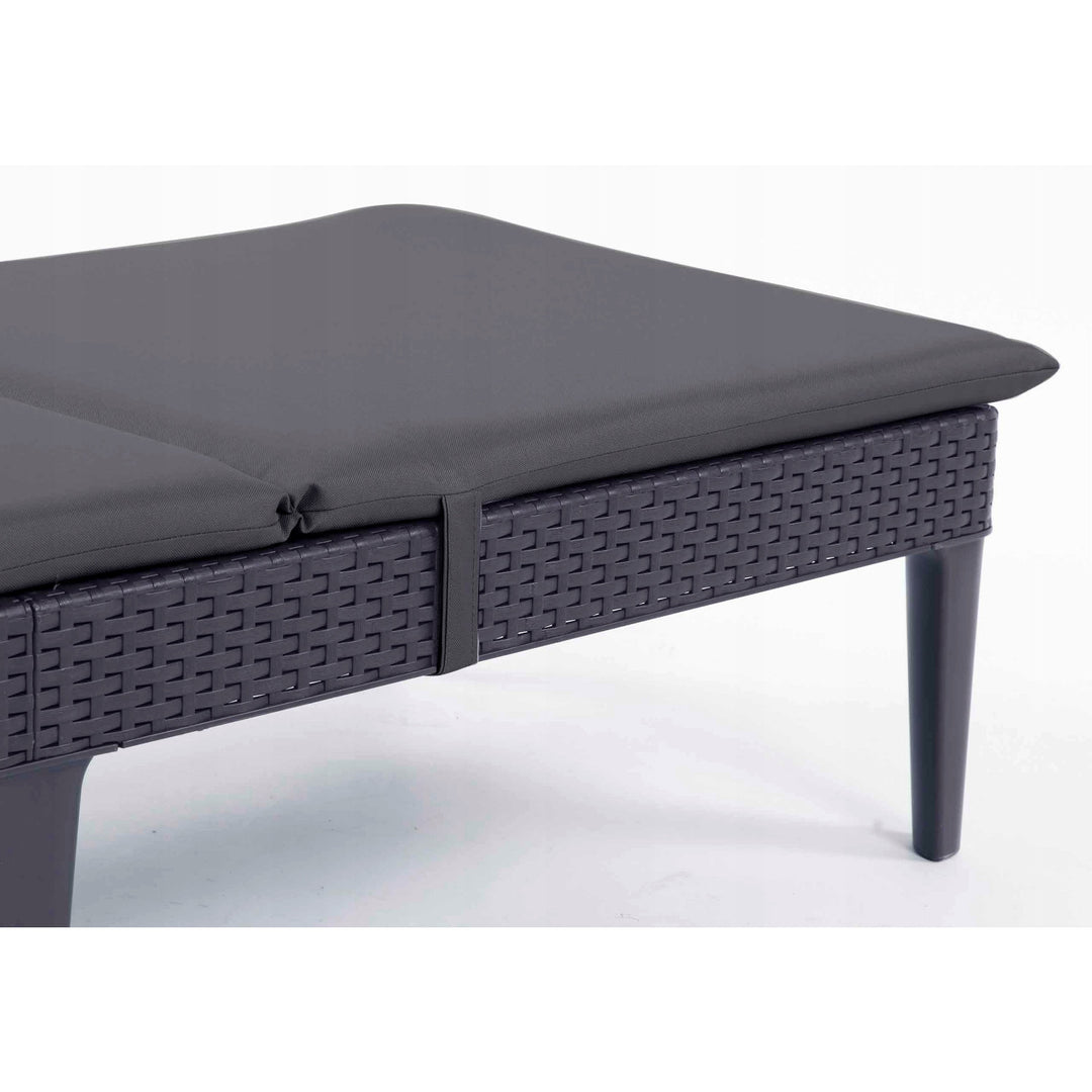 Jastuk za ležaljku Jaipur, tamnosivi, tkanina S-500, dimenzija 190x60 cm, dva sustava pričvršćivanja, vodootporan, potpuno periv u perilici, S-49