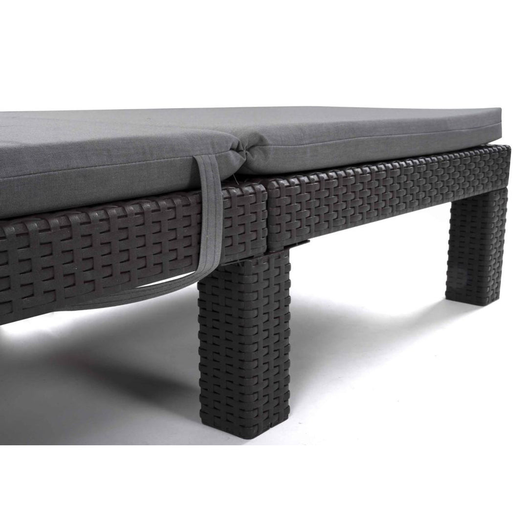 Daytona jastuk za ležaljku, sivi, tkanina Melange S-550, dimenzija 192x64 cm, pričvršćen elastičnom trakom, vodootporan, Melange S-23
