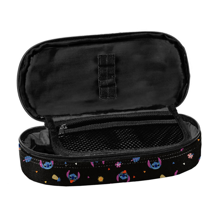 Set za školu Stitch Paso, ruksak s tri pretinca, navlaka za laptop i ojačanim dnom, futrola za olovke s elastičnim trakama za pribor, vrećica za cipele koja se može nositi na leđima, DS26MM