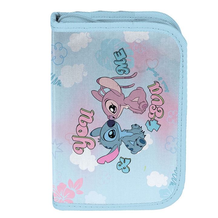 Set za školu Stitch Paso, ruksak s dva pretinca, reflektirajući detalji i ojačani stražnji panel, futrola za olovke (prazna) s petljama za olovke, vrećica za cipele koja se može nositi na leđima, DS26WW