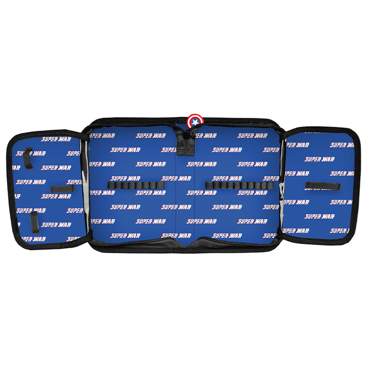 Školski set Captain America Paso, ruksak s dva pretinca, reflektirajući detalji i ojačani stražnji panel, olovkaš (prazan) s petljama za olovke, vrećica za cipele koja se može nositi na leđima, AV26KK