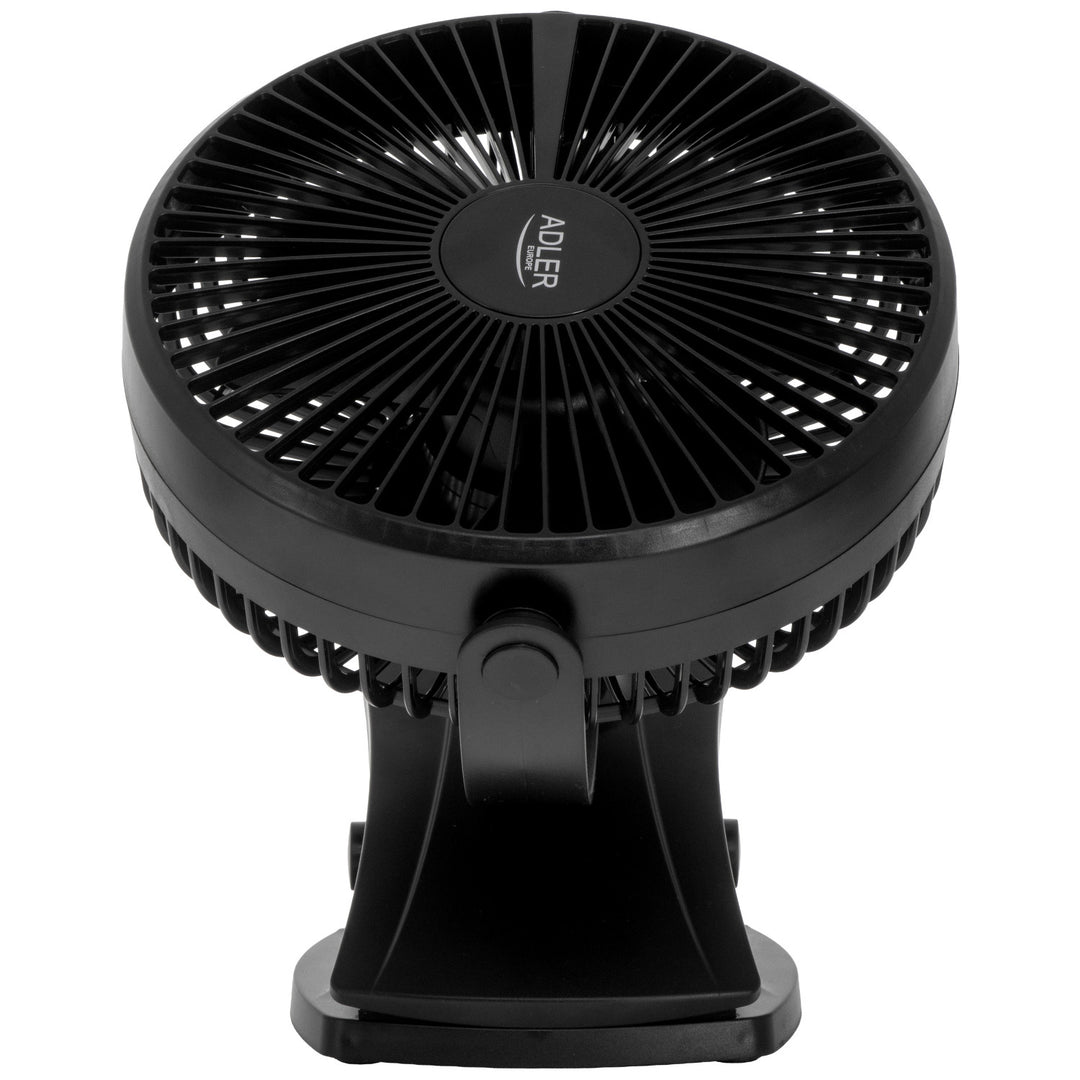 Stolni ventilator s kopčom, punjiv, 15,5 cm, rotacija 360°, USB-C, Adler