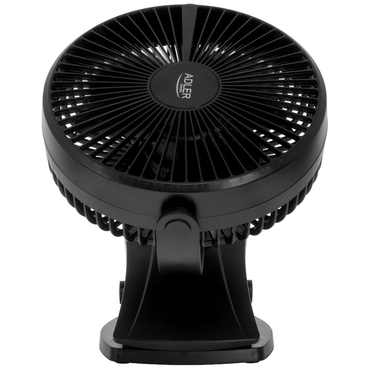 Stolni ventilator s kopčom, punjiv, 15,5 cm, rotacija 360°, USB-C, Adler