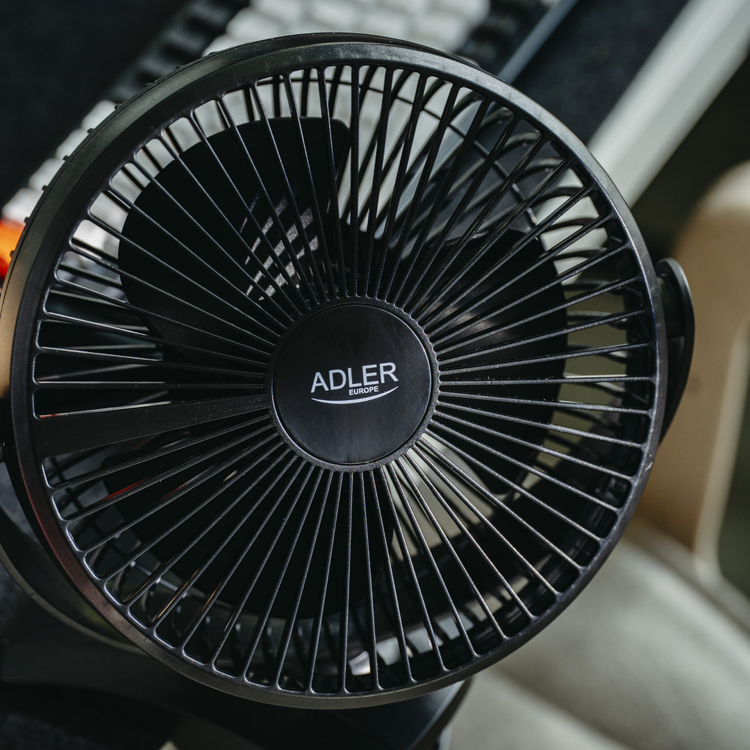 Stolni ventilator s kopčom, punjiv, 15,5 cm, rotacija 360°, USB-C, Adler