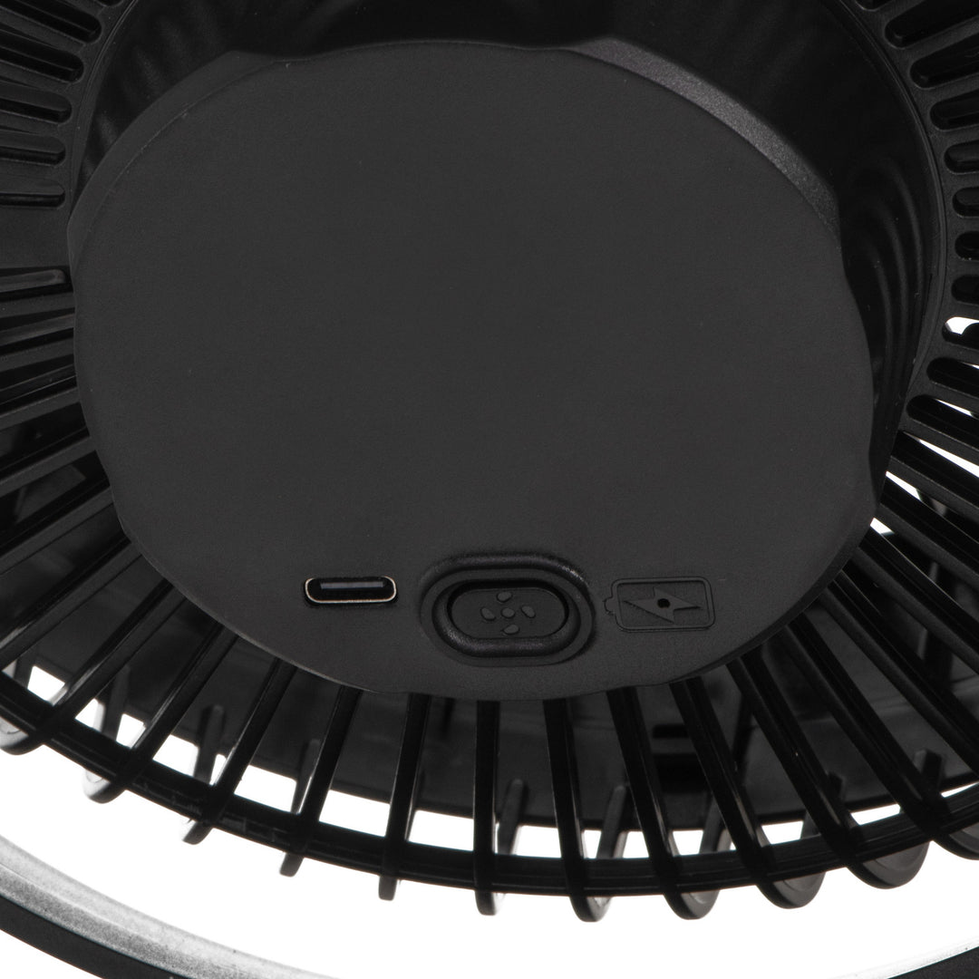 Stolni ventilator s kopčom, punjiv, 15,5 cm, rotacija 360°, USB-C, Adler